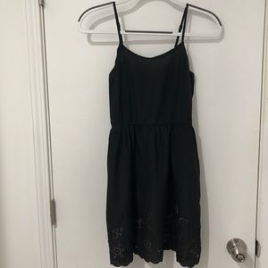 Maison Jules Little Black Dress w/ floral detail
